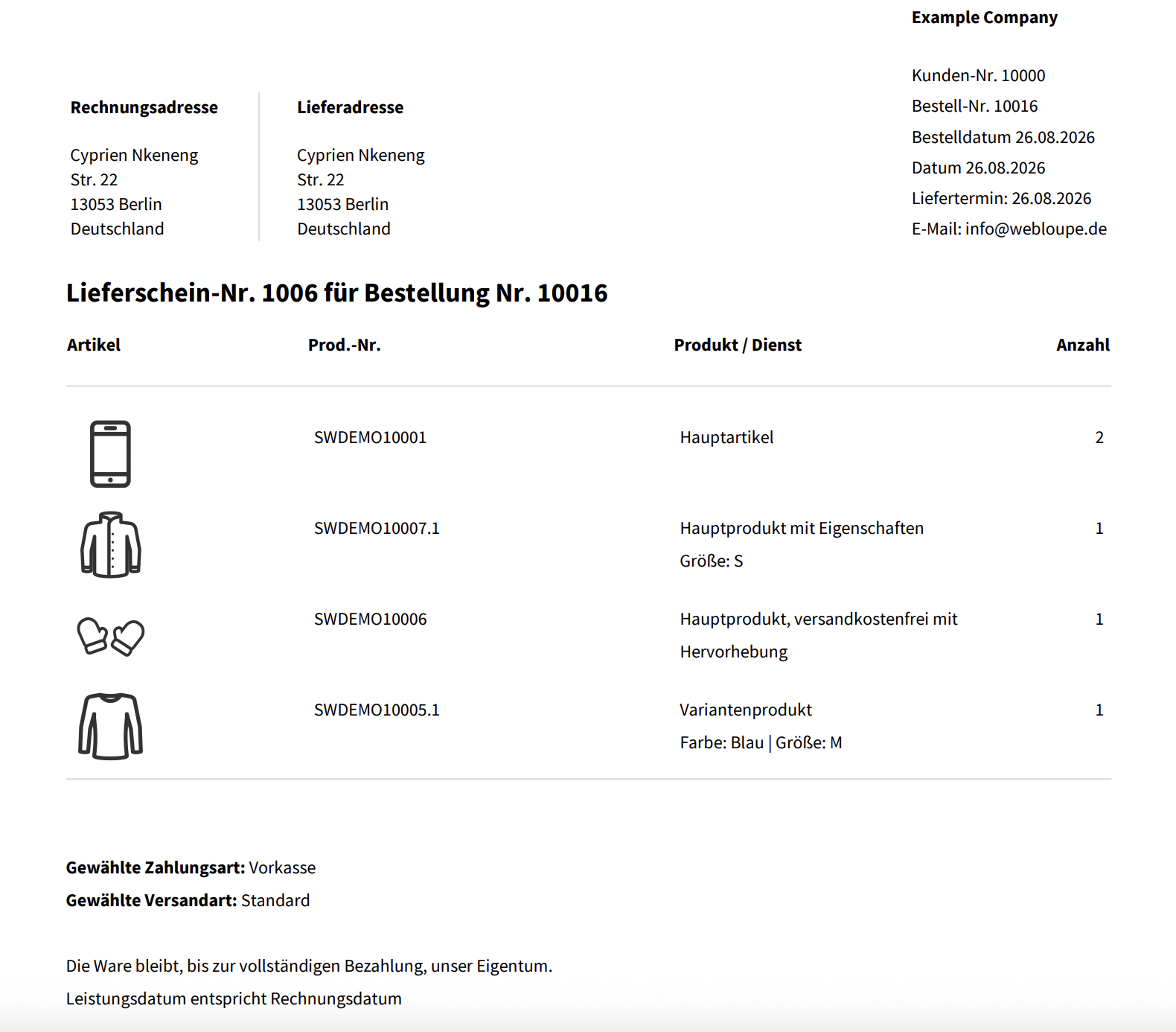 Supported documents