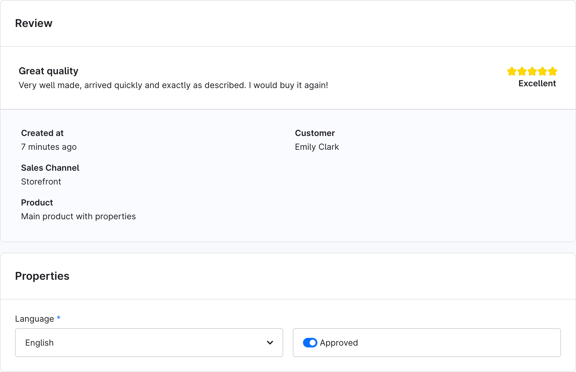 Approve the review