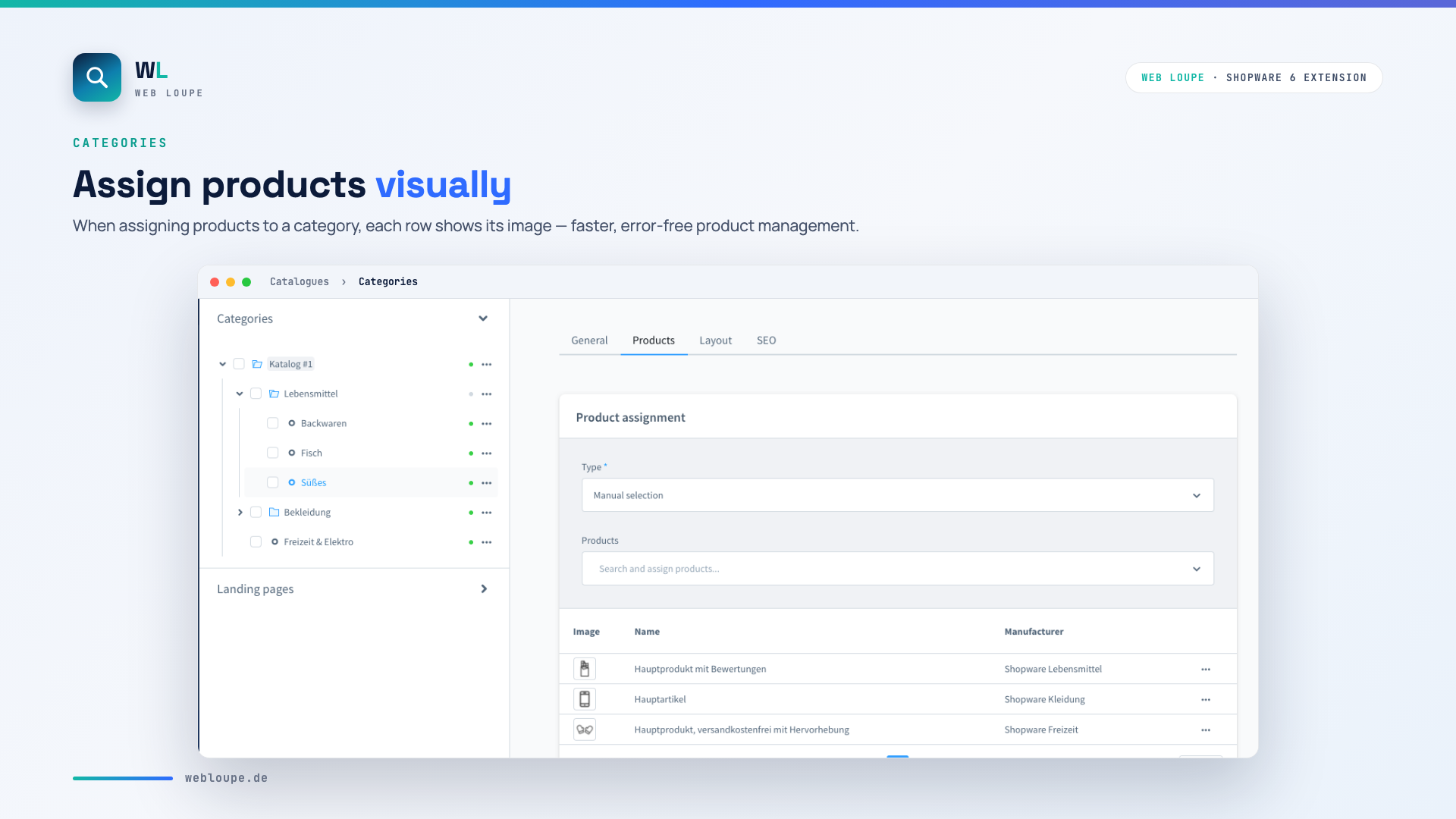 Categories with product images